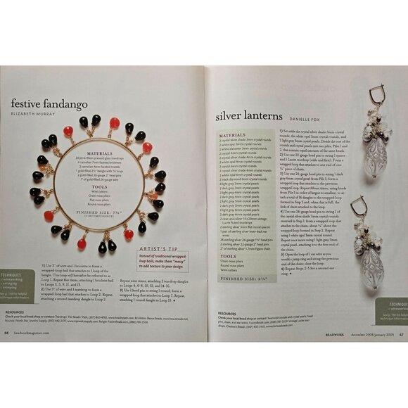 Beadwork Magazine December 2008 January 2009 - Picture 12 of 16